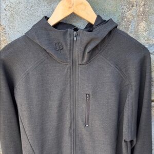 Betabrand men’s jacket zip up hoodie size M Travel Gray